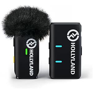 HollyView Hollyland Lark M1 Sistema di Microfoni Wireless Lavalier (1TX+1RX) 650ft 8h Direct USB-C Charging Lapel Mic per iPhone DSLR Camera YouTube Video Recording Live Stream Podcast Intervista Vlogging