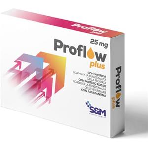 S&M Proflow Plus, Integratore Naturale per il Benessere della Prostata e Vie Urinarie con Serenoa Repens, Mirtillo Rosso, Zinco, Astaxantina | 30 Compresse