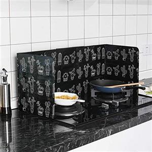 QCSTORE Paraspruzzi pieghevole antiaderente anti-splatter Shield per fornello a gas Splash Proof Panels per cucina, padelle, olio, fornelli a gas, lavastoviglie, piastra anti-splatta