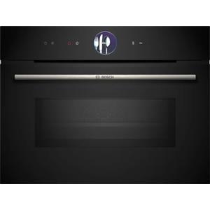 Bosch Forno compatto combinato a microonde CMG7761B1 finitura vetro nero da 60 cm - Serie 8