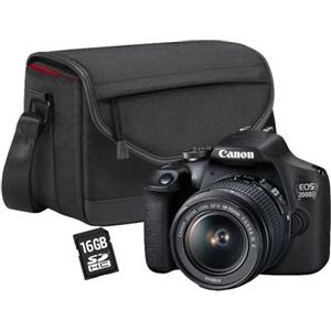 Canon EOS 2000D BK 18-55 IS + SB130 +16GB EU26 Kit fotocamere SLR 24,1 MP CMOS 6000 x 4000 Pixel Nero