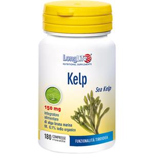 LongLife Kelp 150 mg - Integratore Alimentare di Iodio da Alga Bruna, 180 Compresse, Gluten Free