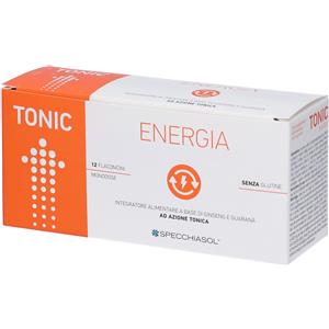 Specchiasol Tonic Energia - Integratore Alimentare Energizzante con Maca e Ginseng, 12 Flaconcini da 10 ml