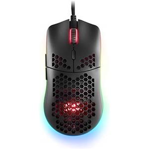 Mars Gaming MARSGAMING MMAX Nero, Mouse RGB 12400 DPI, Ultraleggero 69 g, cavo flexible, Soft