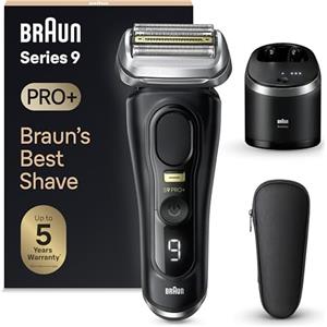 Braun Series 9 PRO +, Rasoio Elettrico Barba, Regolabarba Uomo, Rifinitore di precisione, Custodia Viaggio, Lame Flessibili, SmartCare, Impermeabile, Batteria Litio Ion, Idea Regalo, 9560cc Nero