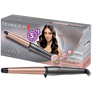 Remington Ferro Arricciacapelli - A forma di cono 19-28 mm- Keratin Protect: Rivestimento Ceramico con Cheratina e Olio di mandorle; Display digitale fino a 210°C, ricci naturali e a spirale, CI83V6