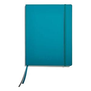 Muitomas Taccuino Grande Blu Ottanio - 120 Fogli a Righe, Copertina Morbida, Tasca Interna e Chiusura ad Elastico