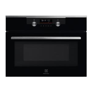Electrolux Forno Microonde con Grill da Incasso Compatto 60 cm Altezza 45 cm 46 Litri Vetro Nero con finiture Inox Antimpronta Serie 600 Electrolux KVMDE46X