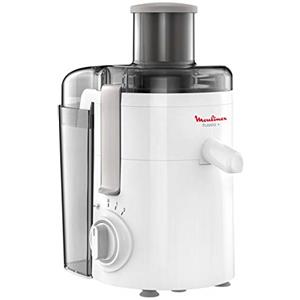 Moulinex JU3701 Frutelia + Centrifuga, Ampia Apertura, Facile da Pulire, 2 Velocità e Modalità Pulse, 350 W, Bianco