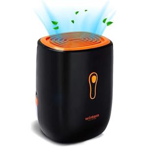 Wintem Deumidificatore Silenzioso e Portatile per Casa e Bagno, Assorbi Umidità con Autospegnimento, Serbatoio 750ml, Risparmio Energetico, Ideale contro Muffa e Umidità, Garanzia Italia