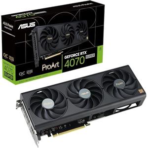 ASUS PROART NVIDIA GeForce RTX 4070 SUPER OC Edition Scheda Grafica 12 GB GDDR6X, 192 Bit, PCIe 4.0, HDMI, DisplayPort, Nero, PROART-RTX4070S-O12G