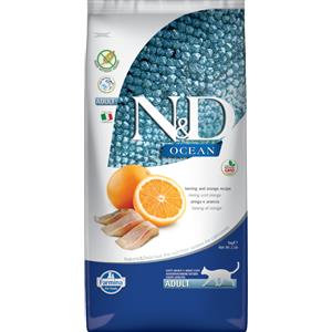N&D Ocean Cat Farmina N&D Ocean Grain Free Adult Cat Aringa e Arancia - 5 kg
