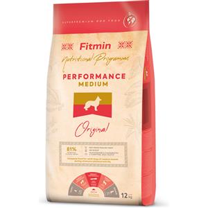 FITMIN Medium Performance - Crocchette per Cani di Media Taglia, 12kg, Alimento Completo con Carne di Pollame e Pesce