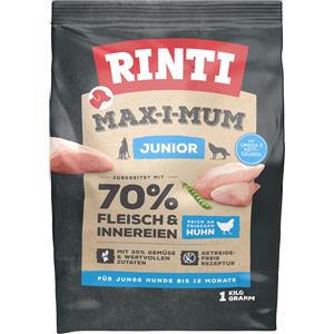 RINTI Max-i-mum Junior Pollo - Crocchette per Cani in Crescita, Alimento Completo, 1 kg