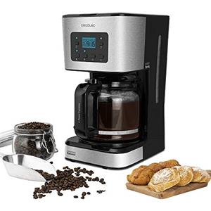 Cecotec Macchina Per Caffè Americano Coffee 66 Smart. 950 W, Programmabile 24H, Tecnologia Extemaroma, Funzione Autoclean, Finiture In Acciaio Inox, Schermo Lcd, Caraffa In Vetro Da 1,5 L