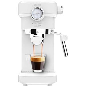 Cecotec Macchina da caffè Cafelizzia 790 White Pro per espresso e cappuccino. Manometro, 1350 W, Sistema Thermoblock, 20 bar, per 1 e 2 caffè, vaporizzatore orientabile, serbatoio da 1,2L