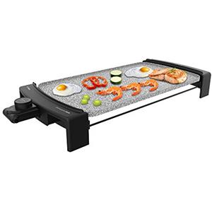 Cecotec Piastra Elettrica Tasty &Grill 3000 RockWater. 2600 W, Rivestimento Riedra RockStone, Elemento Riscaldante a forma di M, Termostato Regolabile, Parti Lavabili in Lavastoviglie