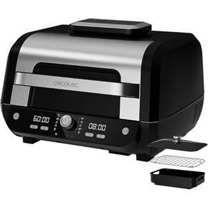 Cecotec Friggitrice ad Aria Grill Cecofry Firedome 8000 Pro. Air Fryer 1700W, Capacità 8L, Doppia Resistenza, 4 Livelli di Griglia, 9 Modalità, Temperatura Regolabili, Accessori e Coperchio in Vetro