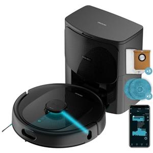 Cecotec Robot Aspirapolvere Conga 9990 AI Spin Revolution Ultra Power Home. 10.000 Pa, Navigazione Laser, Base di Autopulizia, Intelligenza Artificiale, Evita Oggetti, Controllo APP, 240 min Autonomia