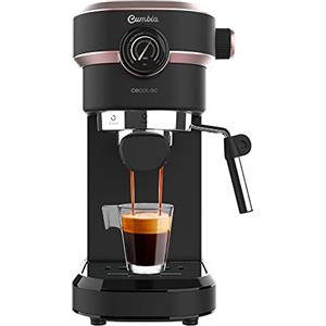 Cecotec Macchina da Caffè Espresso Cafelizzia 890 Rose Pro. Espresso e Cappuccino, 1350 W, Sistema Thermoblock, 20 Bar, Modalità Automatica per 1-2 Caffè, Vaporizzatore Orientabile e Manometro, 1,2L