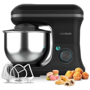 Cecotec Frullatore Impastatrice Cecomixer Merengue 5L 1200 Black. 1200 W in 6 livelli, 5 funzioni, movimento planetario, design elegante, ciotola in acciaio da 5 litri e accessori per frullare e