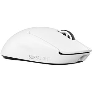 Logitech G PRO X SUPERLIGHT 2 LIGHTSPEED mouse gaming wireless, aggiornamento 8K, leggero, 60g, switch ibridi LIGHTFORCE, HERO 2, 888 IPS, 44K DPI, 5 pulsanti programmabili, USB-C, PC e Mac - Bianco