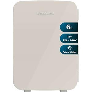 Cecotec Mini Frigo Bolero MiniCooling 6L Bahamas Beige. Capacità 6 L, Funzionamento 12-220 V, Compatibile con Auto e Caravan, Funzione Freddo e Caldo, Temperatura Regolabile da 5 a 65 gradi Celsius