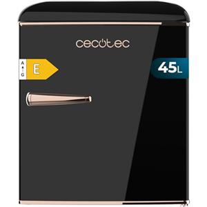 Cecotec Frigorifero Piccolo - Frigorifero Retro Sobremesa 45L Bolero CoolMarket TT Origin 45 Nero E. 55cm di Altezza e 44,7cm di Larghezza, Classe Energetica E, Icebox e Maniglia Cromata, Nero