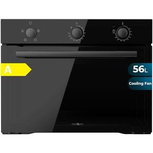 Cecotec Forno da Incasso Convenzionale 56L Bolero Hexa C134500 Glass Black A. 2600W, 4 Funzioni, Modalità Convezione, Steam Base X2, Basso Consumo, Facile Pulizia, Ventilatore, 3 Posizioni