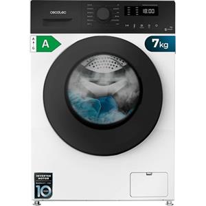 Cecotec Lavatrice 7 Kg Carico Frontale Bolero Dresscode 7150 Inverter A. 7 Kg, 1400 Rpm, 12 Programmi, Classe A, Motore Inverter Plus, Steammax, Drum Clean, Avvio Ritardato e Blocco Bambini