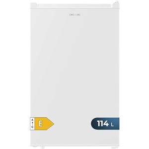 Cecotec Mini Frigorifero Bolero CoolMarket TT 114L White. Capacità 114 L, Classe Energetica E, Porta Reversibile, Conservazione Ottimale, Luce LED, Controllo Meccanico, Humidity Box, Funzione Defrost