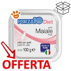 Forza10 Cat Solo Diet Maiale - Vaschetta Da 100 Gr - CONFEZIONE RISPARMIO