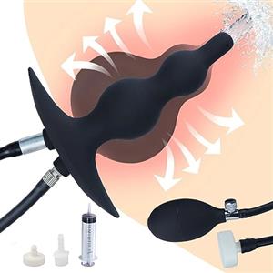 orinkey Enorme plug anale gonfiabile con pompa e clistere doccia anale, dilatatore plug anale in silicone, dildo anale espansione ano palline anali clistere risciacquo anale vaginale giocattolo sessuale SM