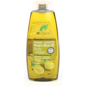 Dr. Organic Detergente Corpo all'Olio Vergine d'Oliva Biologico - 250 ml, Idratante e Nutriente