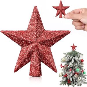 DIELIANHUA Stella per Albero di Natale, Puntale per Albero di Natale, Puntale Alberos Natales, Christmas Tree Topper, 6 cm, Decorazione per Alberos di Natales