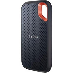 SanDisk 1TB Extreme SSD portatile, Unità a stato solido NVMe esterna, fino a 1050 MB/s, USB-C, USB 3.2 Gen 2x2, Indice di protezione IP65 per la resistenza ad acqua e polvere, Nero