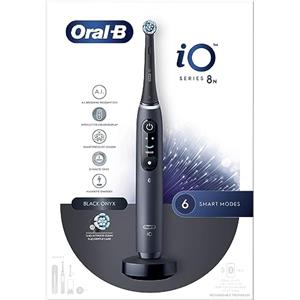 Oral-B Spazzolino Elettrico Ricarcabile iO 8N Nero, 2 Testine Di Ricambio, 1 Custodia Da Viaggio. 1 Spazzolino