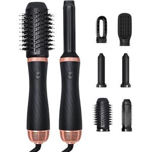 ZOYDP Asciugacapelli 6 in 1 Hair Styler, Multifunzione Styler Capelli con Spazzola Rotante Capelli, Spazzola Lisciante, Phon Capelli, Arricciacapelli Ad Aria per Asciuga, Lisciare e Volume