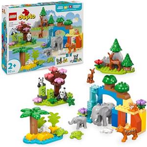 LEGO DUPLO My Town 10446 Famiglie di animali selvatici 3 in 1 - Giochi di apprendimento precoce con gli animali