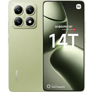 Xiaomi 14T (Smartphone) Display da 6.67'' AI, MTK 8300-Ultra, Leica Summilux, AISP, Supporta HyperCharge 67W, 3.35GHz, 12GB+256GB, Lemon Green