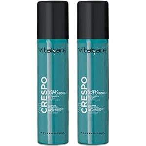 Vitalcare | Anticrespo - Lacca Capelli Antiumidità, per Capelli Crespi e Indisciplinati, Lacca per Capelli Ecologica, Fissaggio Naturale, Senza Gas, 250 Ml (Confezione da 2)