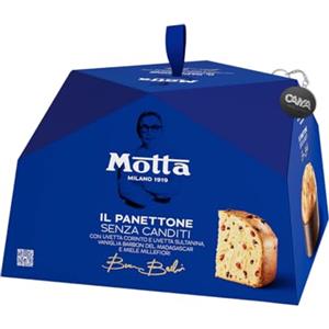 CAIYA Motta Il Panettone Bruno Barbieri Senza Canditi con Uvetta Corinto e Sultanina, Vaniglia e Miele 1Kg con Portachiavi CAIYA®