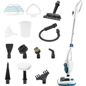 Di4 SteamClean Multi 12 ProMax, Lavapavimenti a Vapore Multifunzione 12 in 1, 1500W, Elimina 99,9% di Virus e Batteri, Scopa Vapore ECO, Steam Cleaner per tutta la casa, Pulitore Vetri, Pulisci Divano