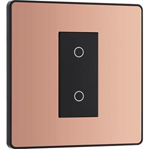 British General BG Evolve - Interruttore dimmer singolo touch a 200 W, in rame lucido, 2 vie secondarie