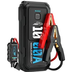 GREEN KEEPER Avviatore Batteria Auto 1000A Booster Avviamento Portatile, Cavi Smart per Auto 12V, Adatto a Motori Benzina 5.0L & Diesel 3.5L, Pack Avviamento con Kit Emergenza Multiplo, LED & Protezione Sicurezza