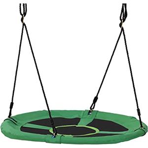 HOMCOM Altalena da Giardino con Rete Traspirante per Bambini Φ100x4.5cm Verde