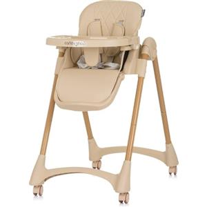 Chipolino seggiolone Candy Shop, 4 ruote, regolabile, poggiapiedi, pieghevole, colori:beige