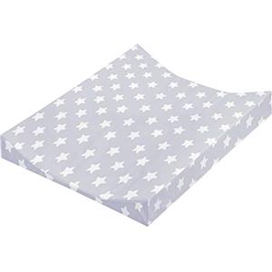 Julius Zöllner Materassino fasciatoio, 2 pezzi, 50 x 65 cm, Standard 100 by Oeko-Tex, stelle grigie