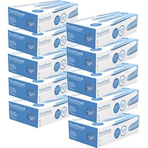 TouchGuard, Guanti monouso in nitrile, blu, senza lattice e senza talco, confezione da 10*100, taglia M