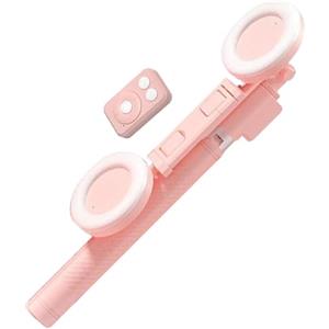 Uonguon Selfie Stick Tripod with Light, 6-in-1 Phone Tripod Holder, Multifunctional Cell Phone Tripod, Extendable Tripod with Wireless Remote, Phone Stand for Selfies, Tripod with Ring Light,